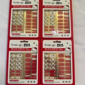 Hello Kitty Gel Nail Strip Kit - Red and White Set of 4 New in Box